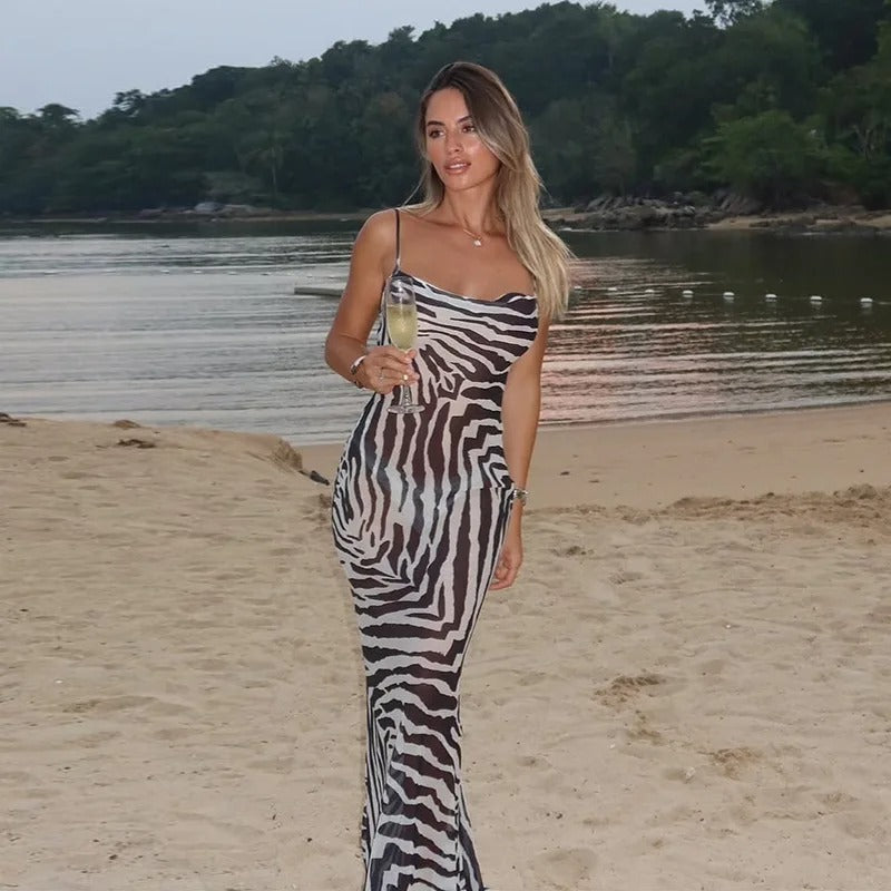 Cassandre V-Neck Slip Maxi Dress