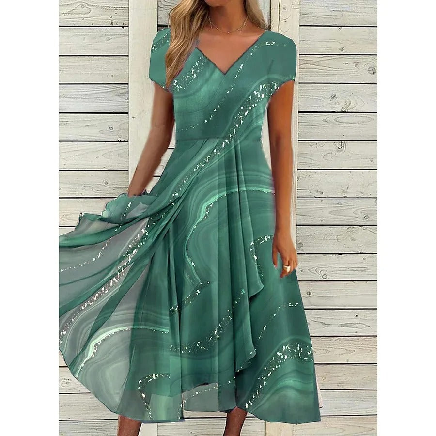Emily V-Neck Midi Dress