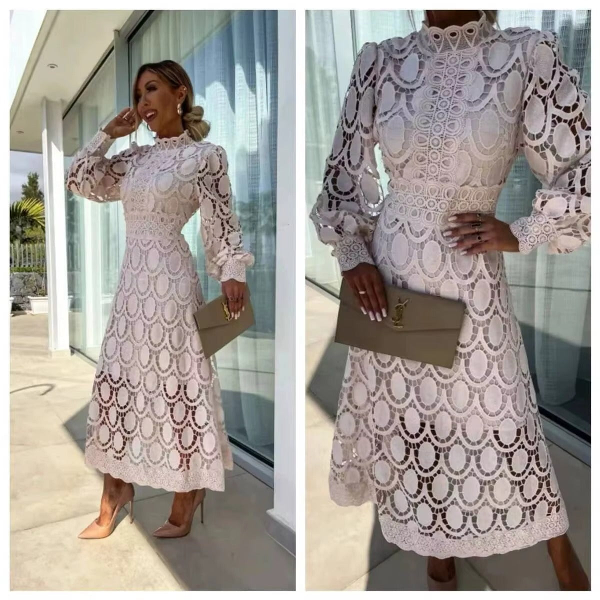 Lace Summer Party Maxi Dress