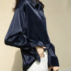 Silk Satin Shirt Blouse