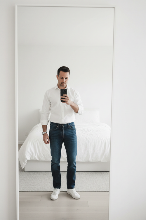 Man selfie wit shirt