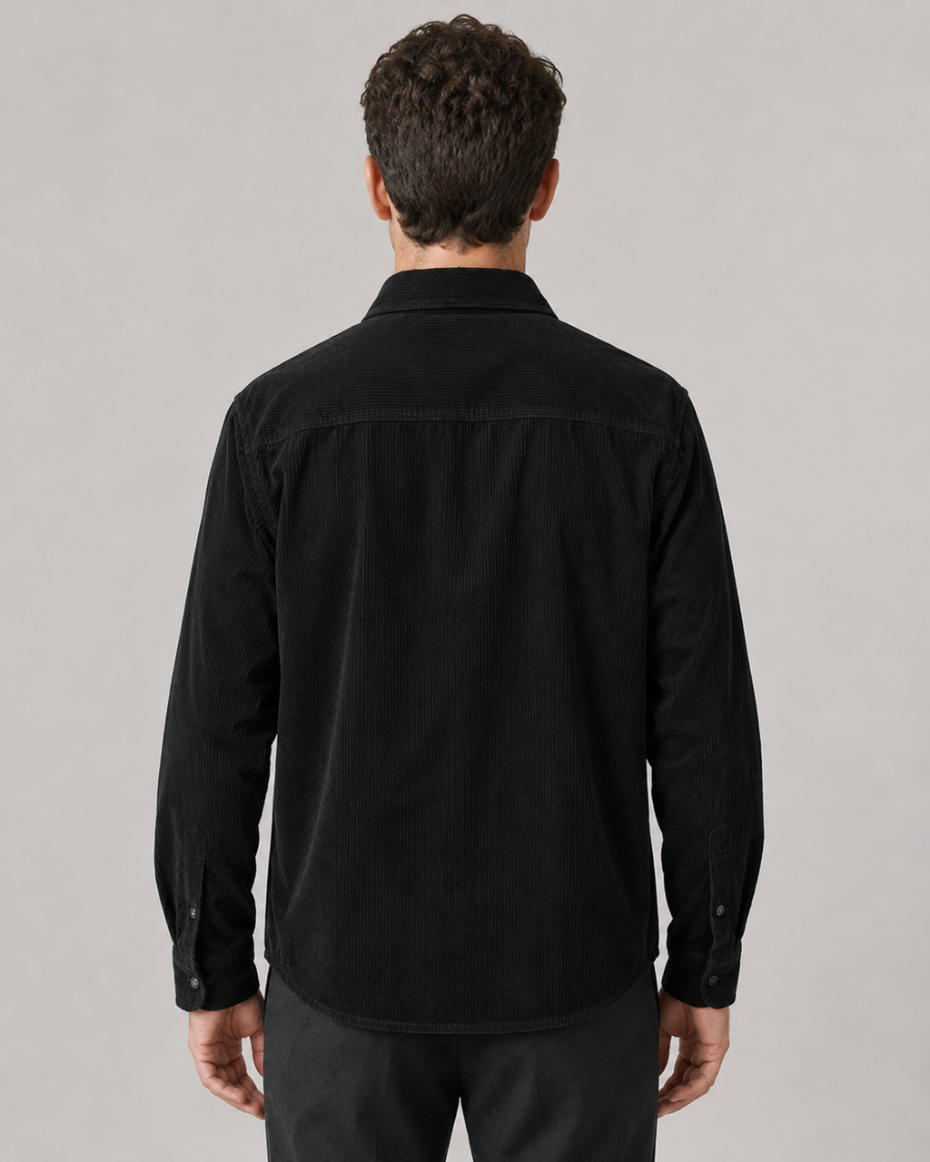 Men's Corduroy Overshirt - Cotton Button-Up Shirt Jacket