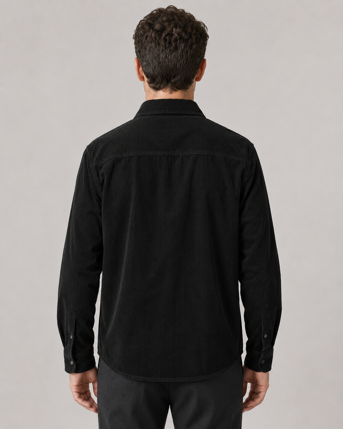 Men's Corduroy Overshirt - Cotton Button-Up Shirt Jacket