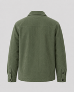 Men's Corduroy Overshirt - Cotton Shirt Jacket with Chest Pockets