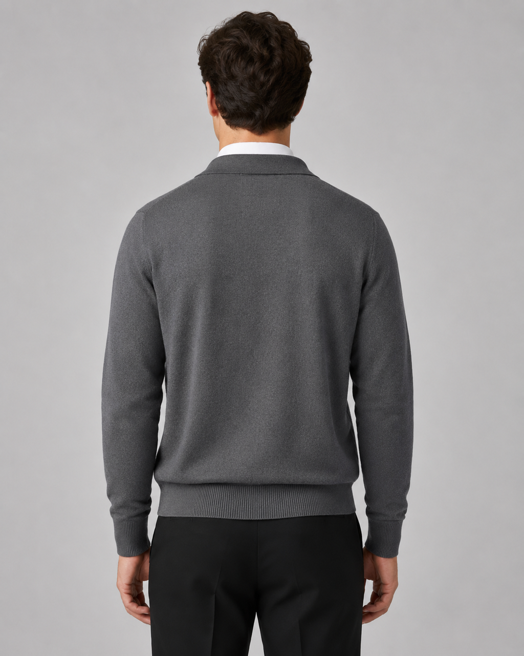Men's Knit Cardigan Button Front Collar Classic Fit