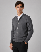 Men's Knit Cardigan Button Front Collar Classic Fit