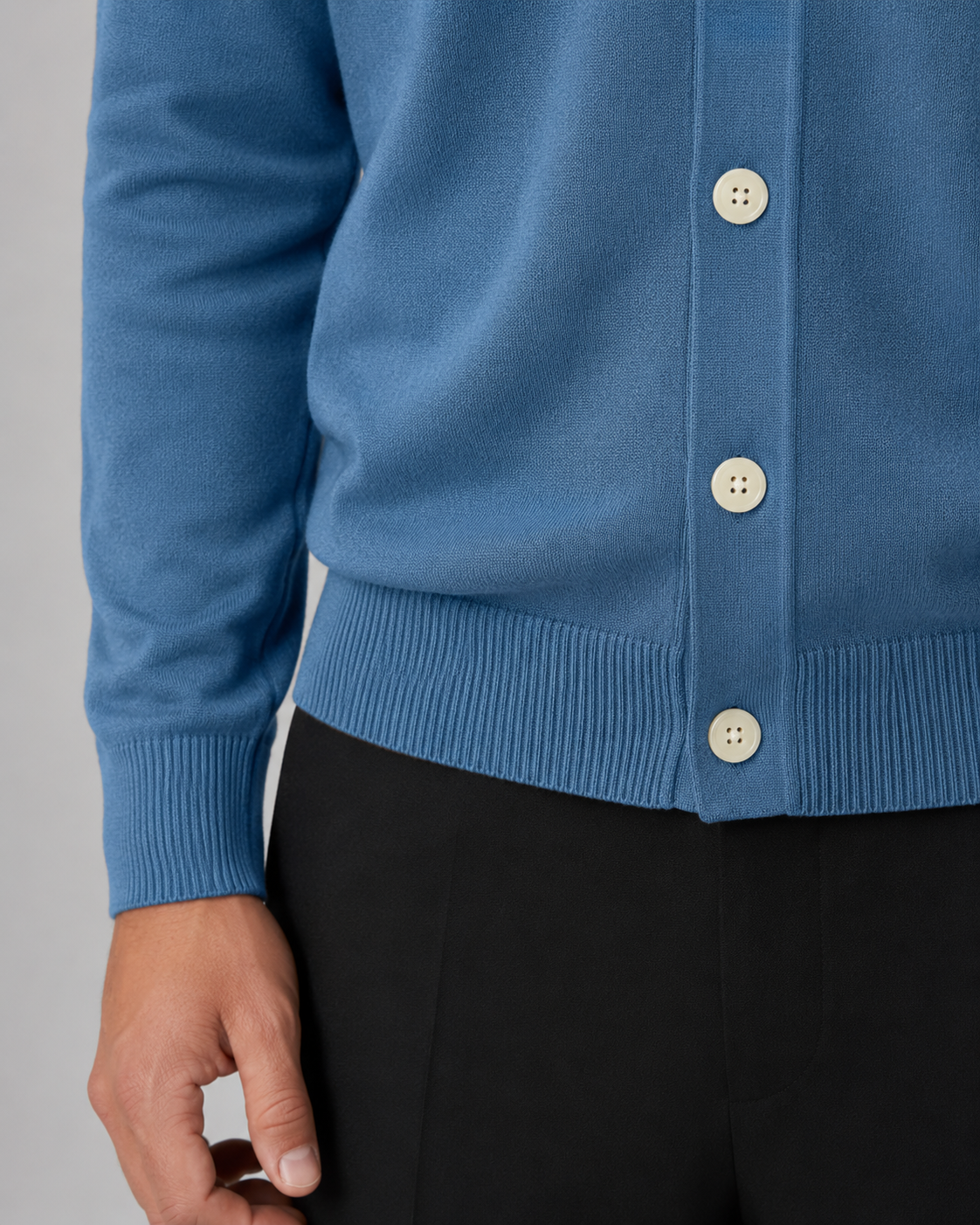 Men's Knit Cardigan Button Front Collar Classic Fit