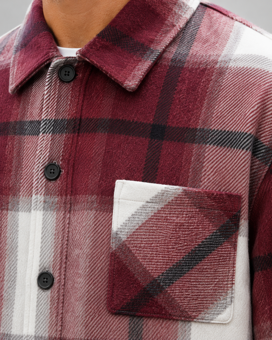 Men's Plaid Flannel Overshirt - Warm Brushed Check Shirt Jacket