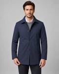 Men's Button-Up Mac Coat with Point Collar