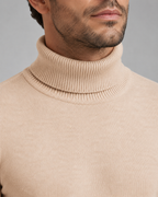 Men's Turtleneck Sweater Fine Knit Roll Neck Classic Fit