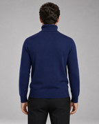 Men's Turtleneck Sweater Fine Knit Roll Neck Classic Fit