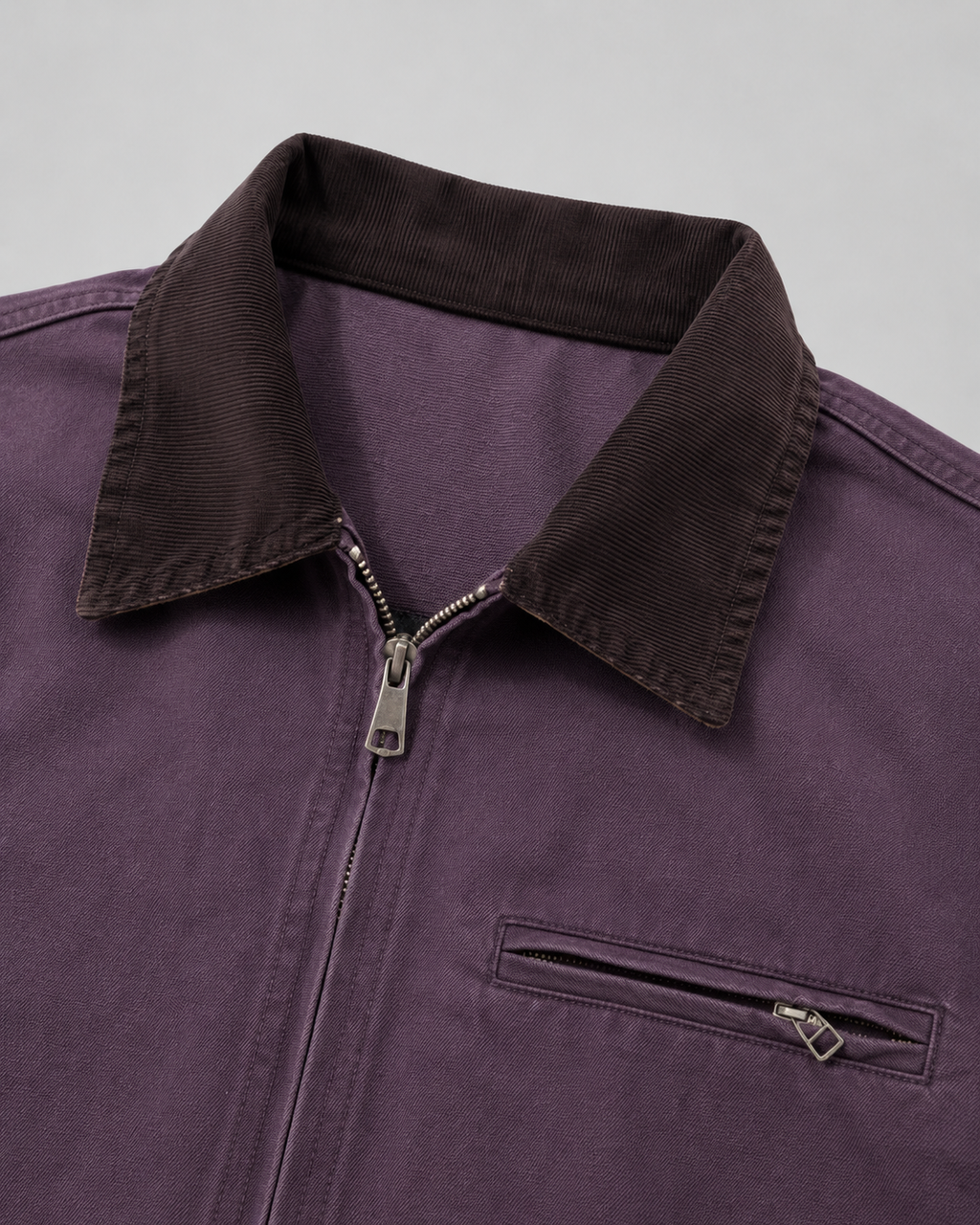 Men's Barn Jacket - Cotton Canvas Corduroy Collar