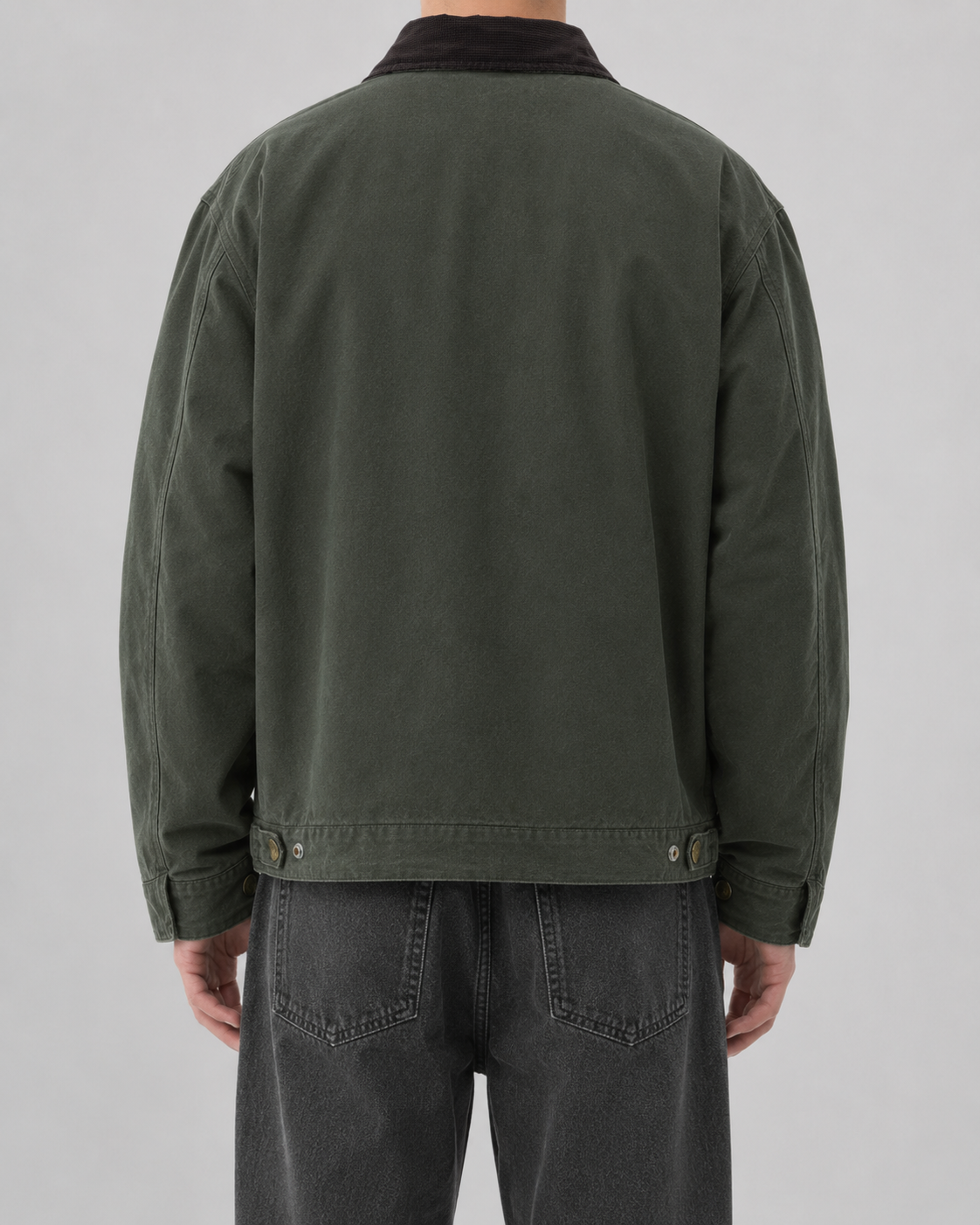Men's Barn Jacket - Cotton Canvas Corduroy Collar