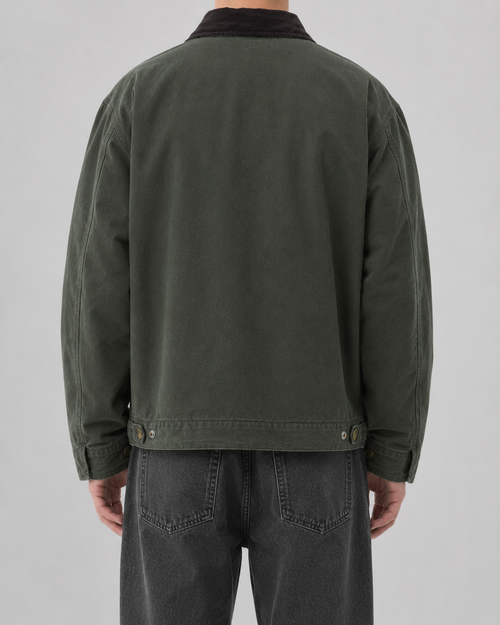 Men's Barn Jacket - Cotton Canvas Corduroy Collar