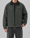 Men's Barn Jacket - Cotton Canvas Corduroy Collar