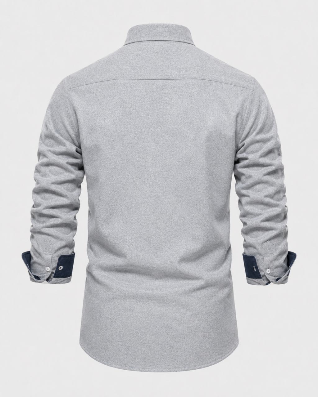 Men's Button-Down Shirt Long Sleeve Contrast Cuffs Slim Fit