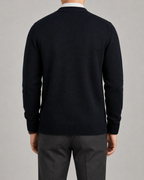 Men's Cable Knit Cardigan - V-Neck Button Front