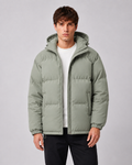 Men's Hooded Winter Puffer Jacket with High Neck
