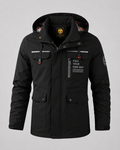 Men's Hooded Winter Parka - Utility Pockets Regular Fit