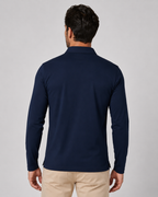 Men's Long Sleeve Jersey Polo Shirt