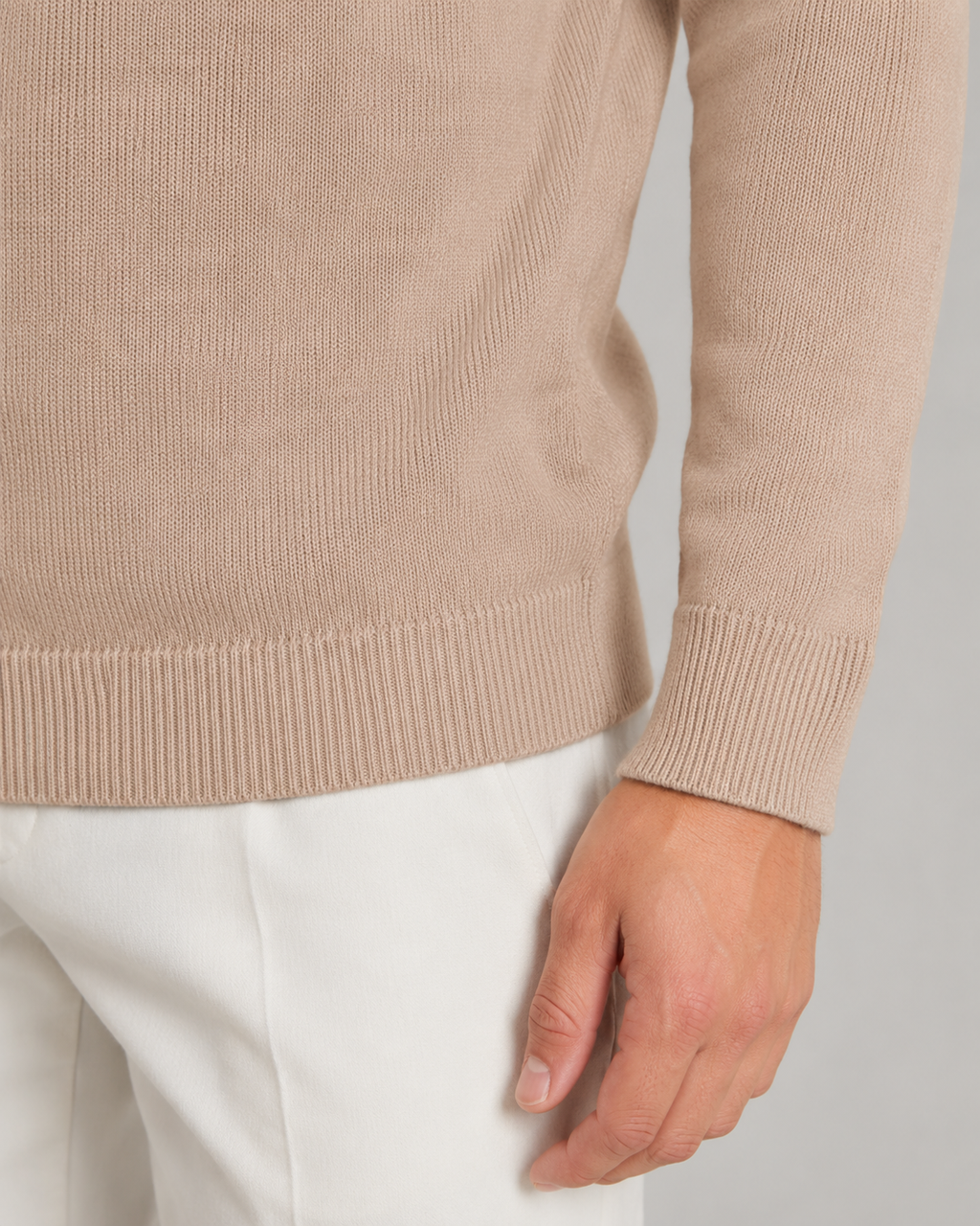 Men's Quarter-Zip Knitted Polo