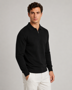 Men's Quarter-Zip Knitted Polo