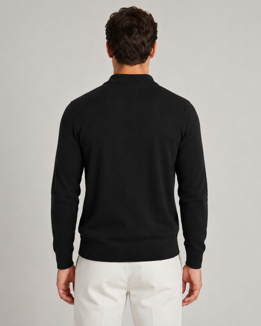 Men's Quarter-Zip Knitted Polo