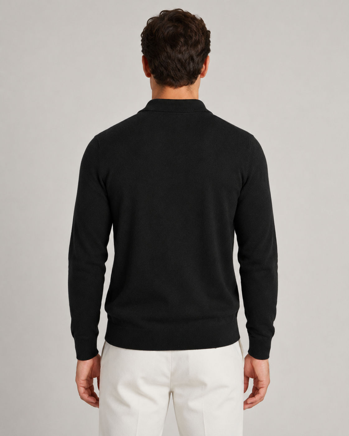 Men's Quarter-Zip Knitted Polo