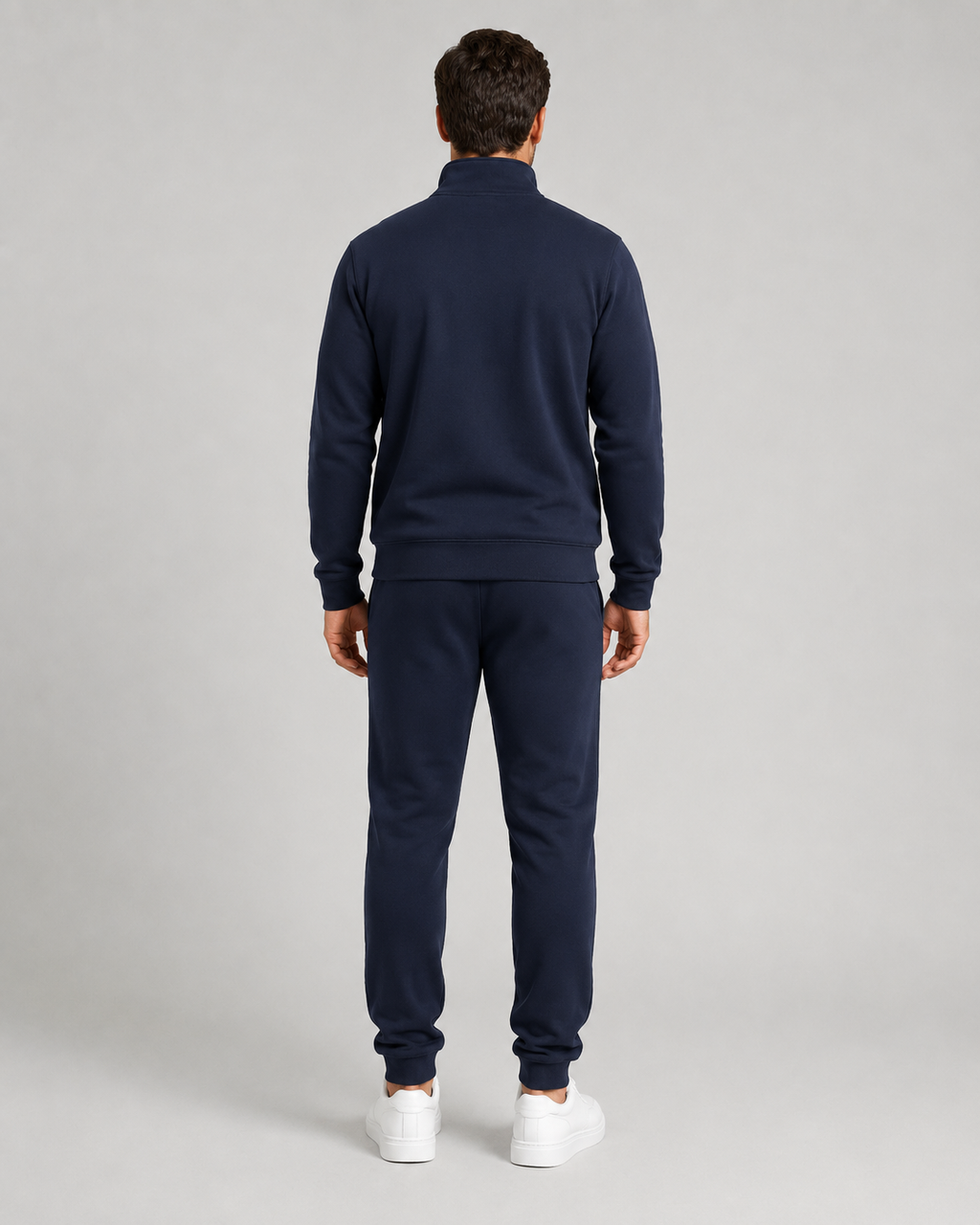 Men's Quarter Zip Tracksuit Set - Regular Fit Tapered Joggers