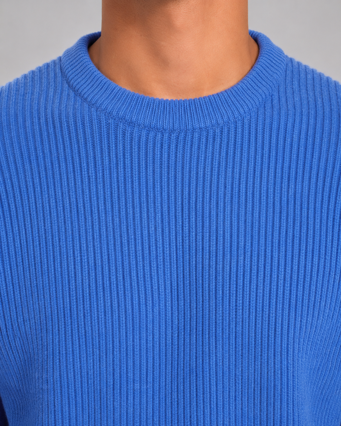 Men's Ribbed Knit Crewneck Sweater