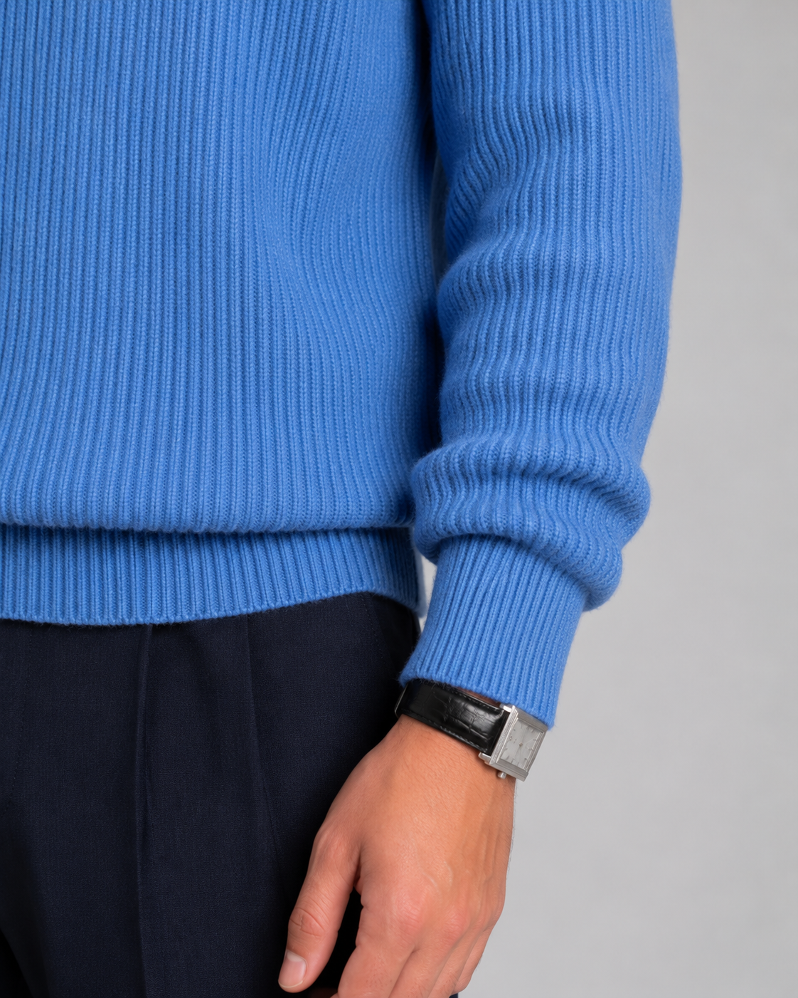 Men's Ribbed Knit Crewneck Sweater