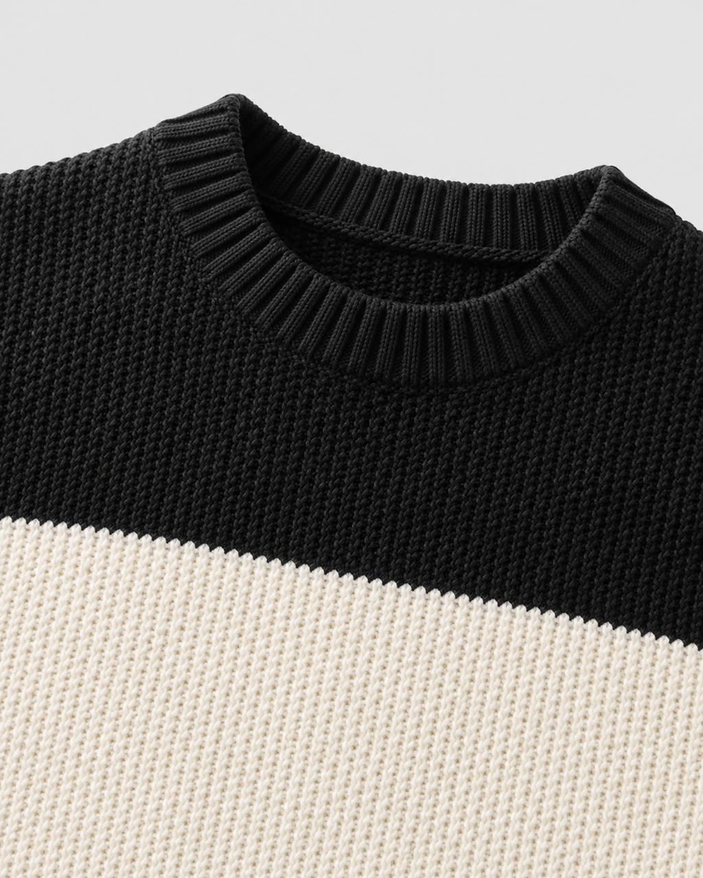 Men's Striped Knit Crew Neck Sweater - Relaxed Fit