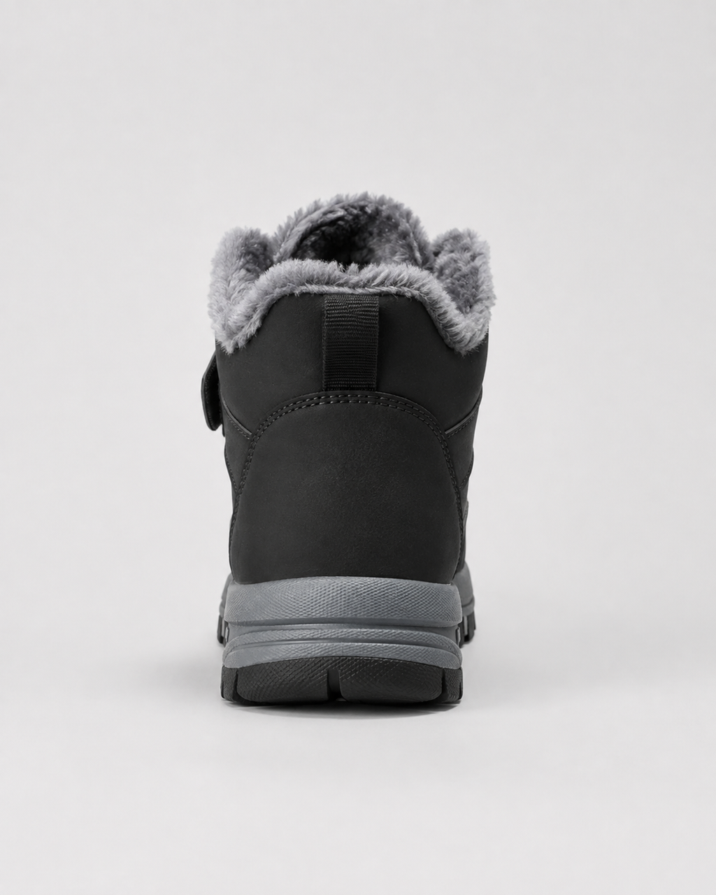 Men's Winter Ankle Boots - Lace-Up Strap with Rugged Lug Sole