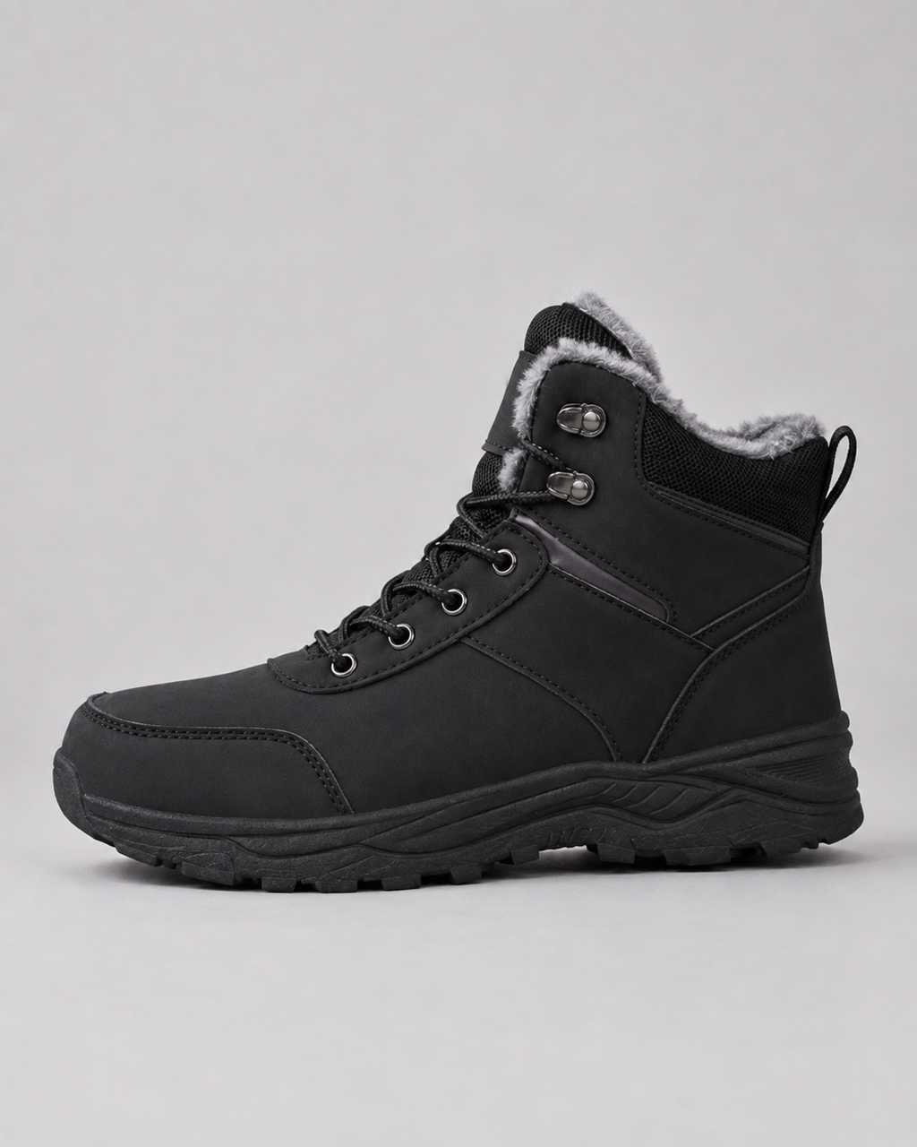 Men's Winter Boots - Lace-Up Plush-Lined Rugged Ankle Style