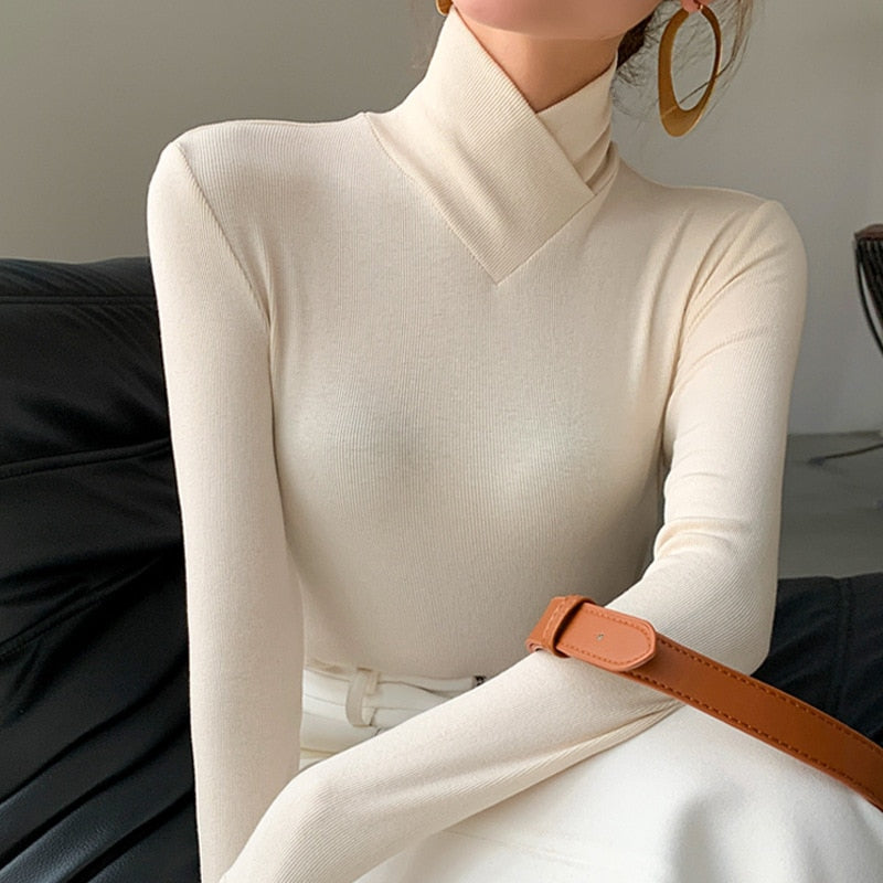 Elegant Mock-Neck Spring Top