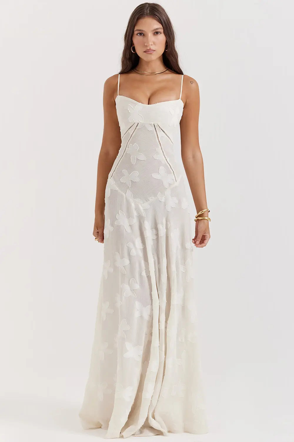 Gretchen Long Summer Dress with Open Back