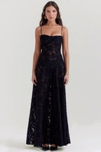 Gretchen Long Summer Dress with Open Back