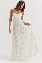 Gretchen Long Summer Dress with Open Back