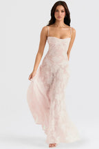 Gretchen Long Summer Dress with Open Back
