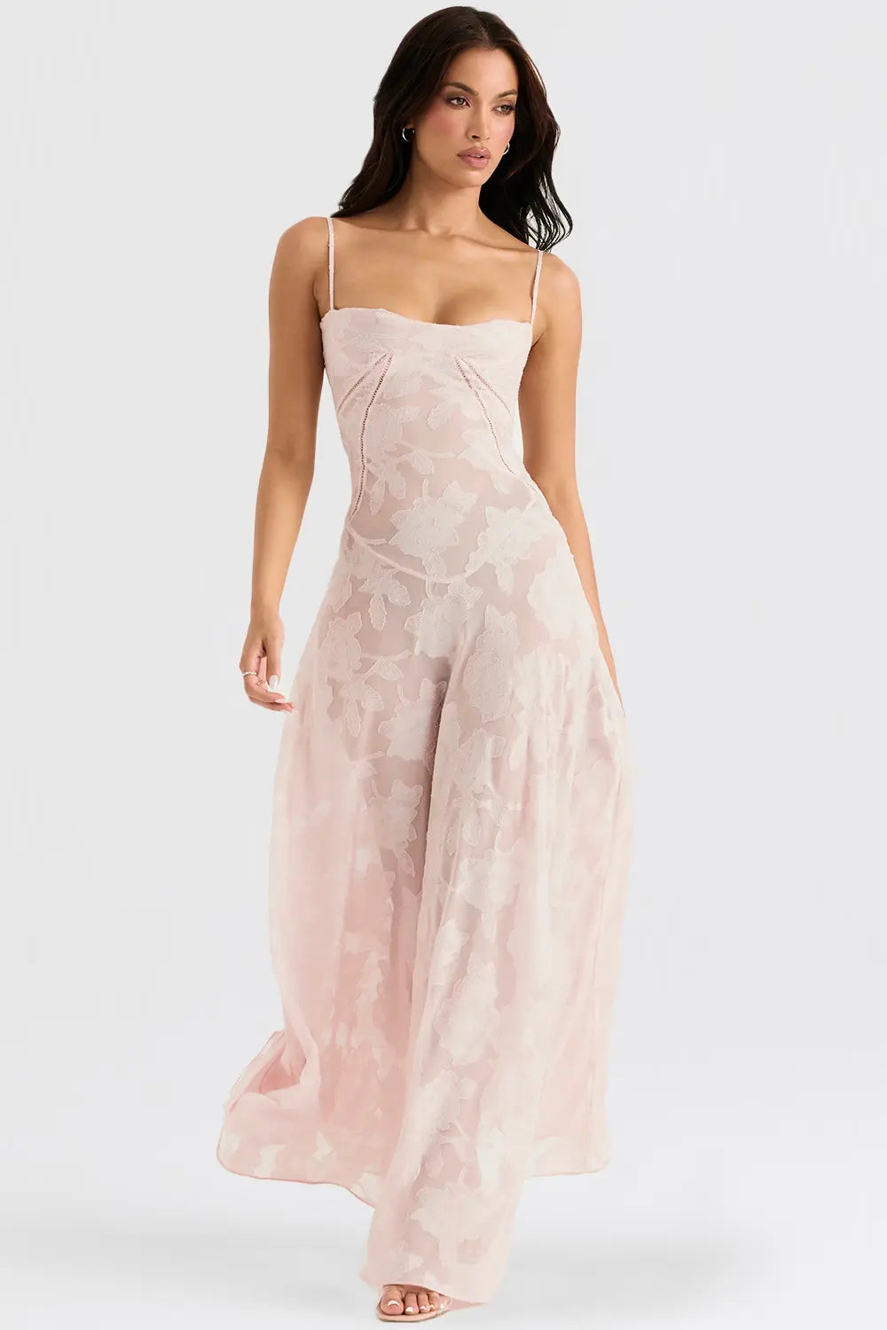 Gretchen Long Summer Dress with Open Back