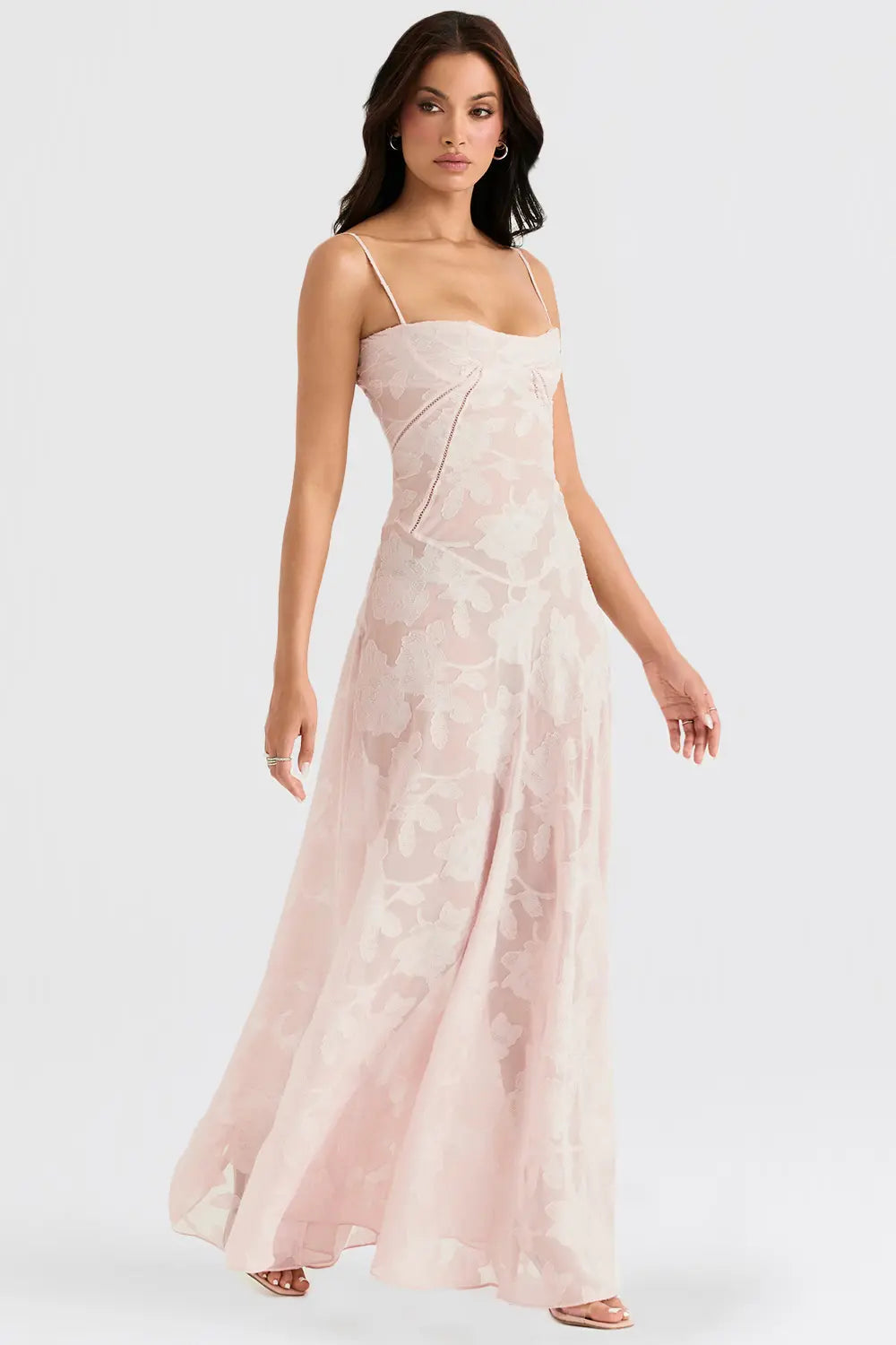 Gretchen Long Summer Dress with Open Back