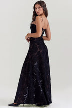 Gretchen Long Summer Dress with Open Back