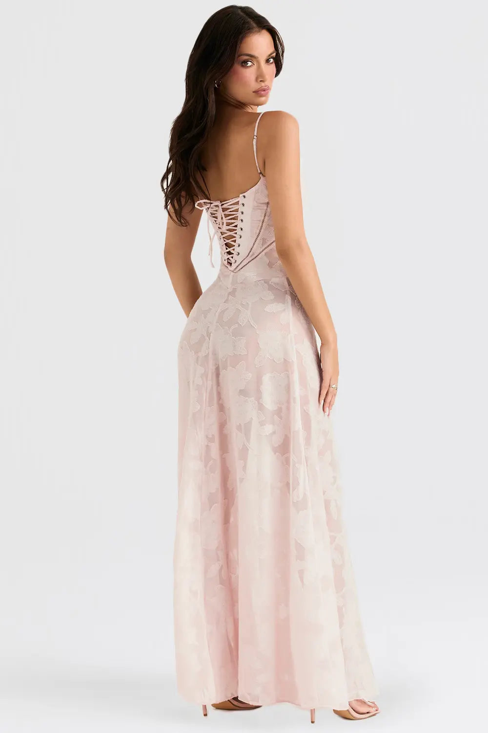 Gretchen Long Summer Dress with Open Back