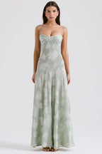 Gretchen Long Summer Dress with Open Back