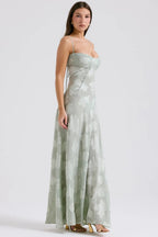 Gretchen Long Summer Dress with Open Back