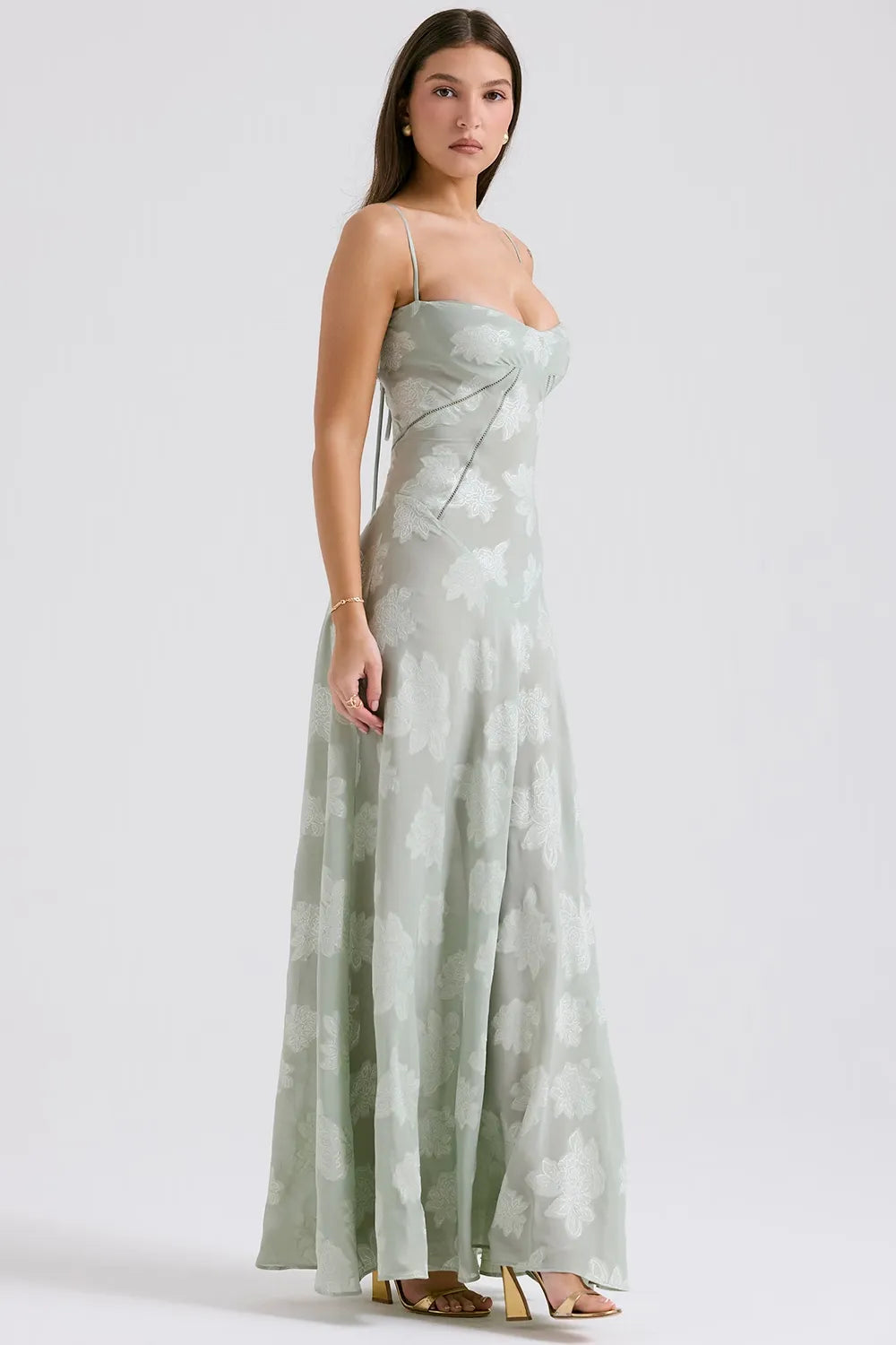 Gretchen Long Summer Dress with Open Back
