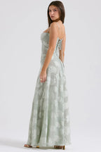 Gretchen Long Summer Dress with Open Back