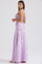 Gretchen Long Summer Dress with Open Back