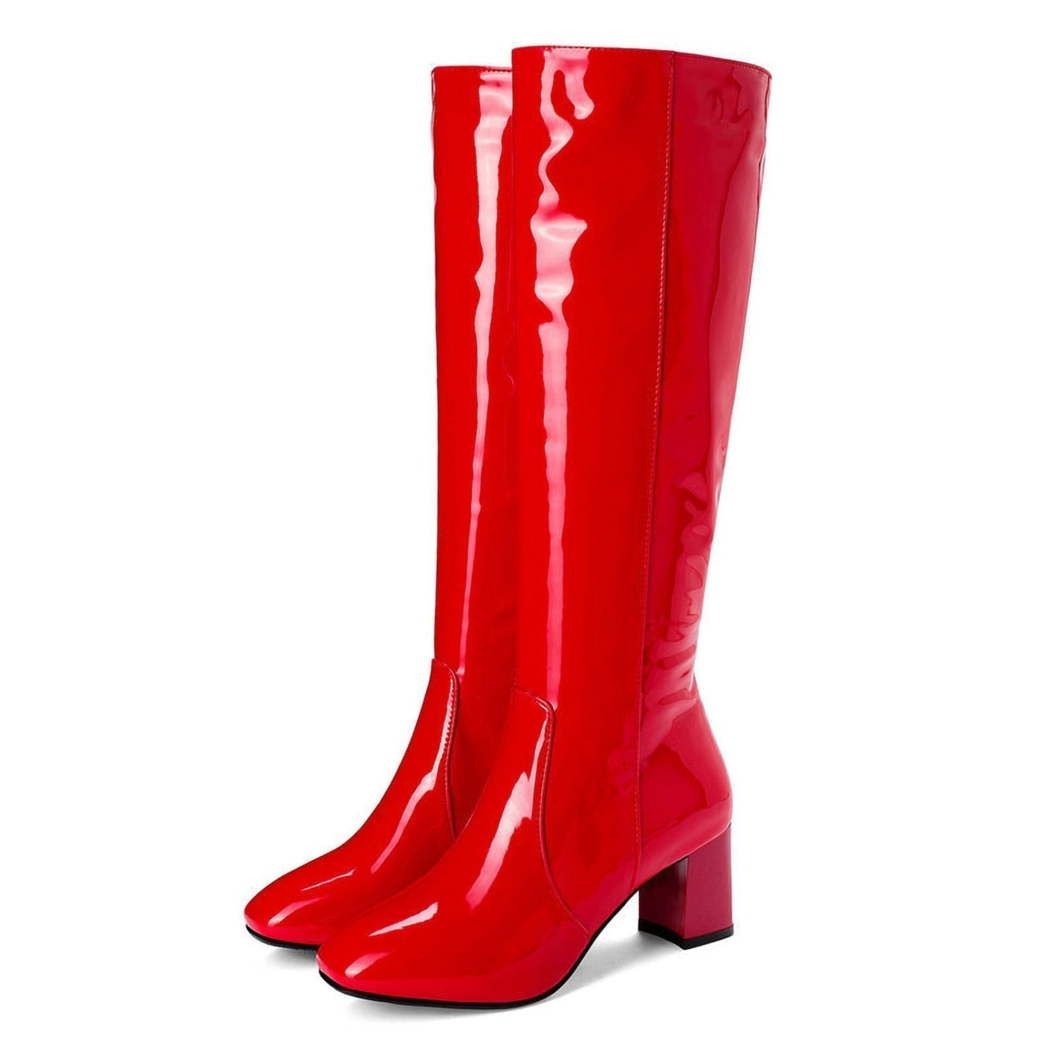 Scarlett Women’s High Heel Patent Knee-High Boots