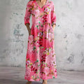 Kathleen Floral V-Neck Maxi Dress
